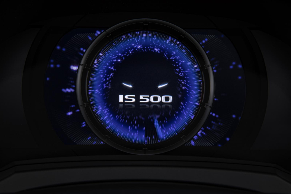 Màn hình khởi động của bảng đồng hồ trên Lexus IS 500 F Sport Performance 2022 Màn hình khởi động của bảng đồng hồ trên Lexus IS 500 F Sport Performance 2022