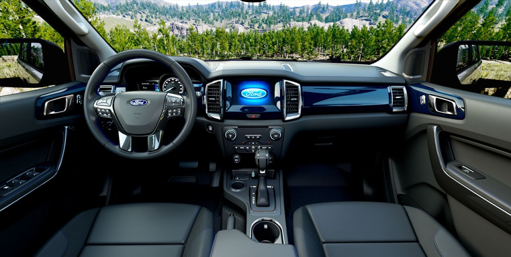 Tổng thể nội thất của Ford Everest Sport 2021. Tổng thể nội thất của Ford Everest Sport 2021.