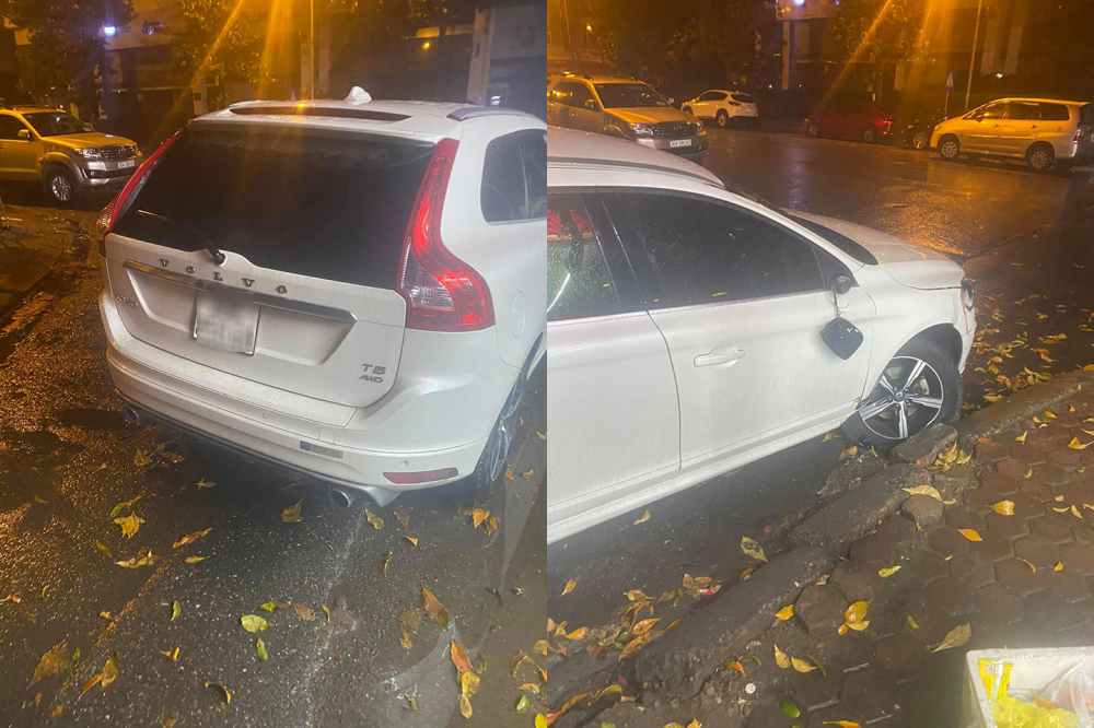 Chiếc xe Volvo gây tai nạn