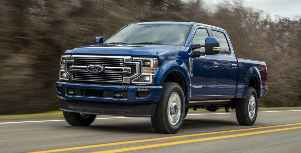 Ford Super Duty 2022 màu xanh dương Atlas Blue