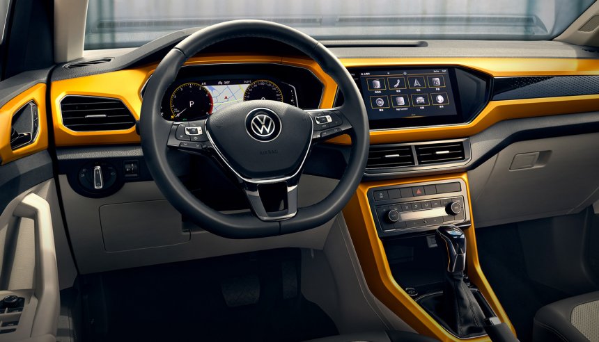 Volkswagen T-Cross 2021 dùng màn hình cảm ứng 8 inch