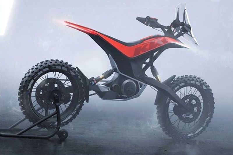 Mẫu xe cào cào điện có thiết kế cực kỳ gọn gàng và đẹp mắt dưới màu cam KTM