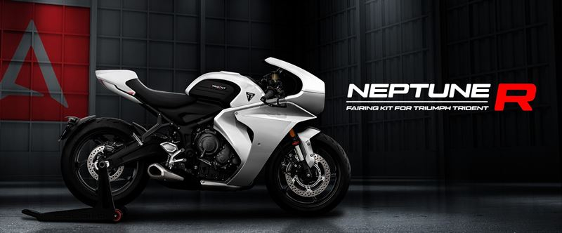 Hai phi&ecirc;n bản kh&aacute;c nhau của bộ kit Neptune d&agrave;nh cho Triumph Trident
