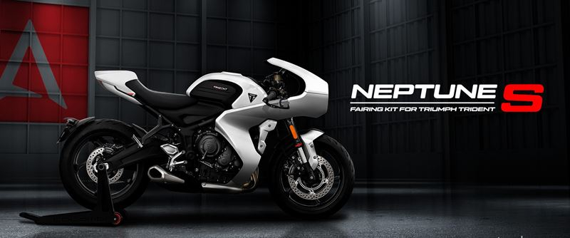 Hai phi&ecirc;n bản kh&aacute;c nhau của bộ kit Neptune d&agrave;nh cho Triumph Trident