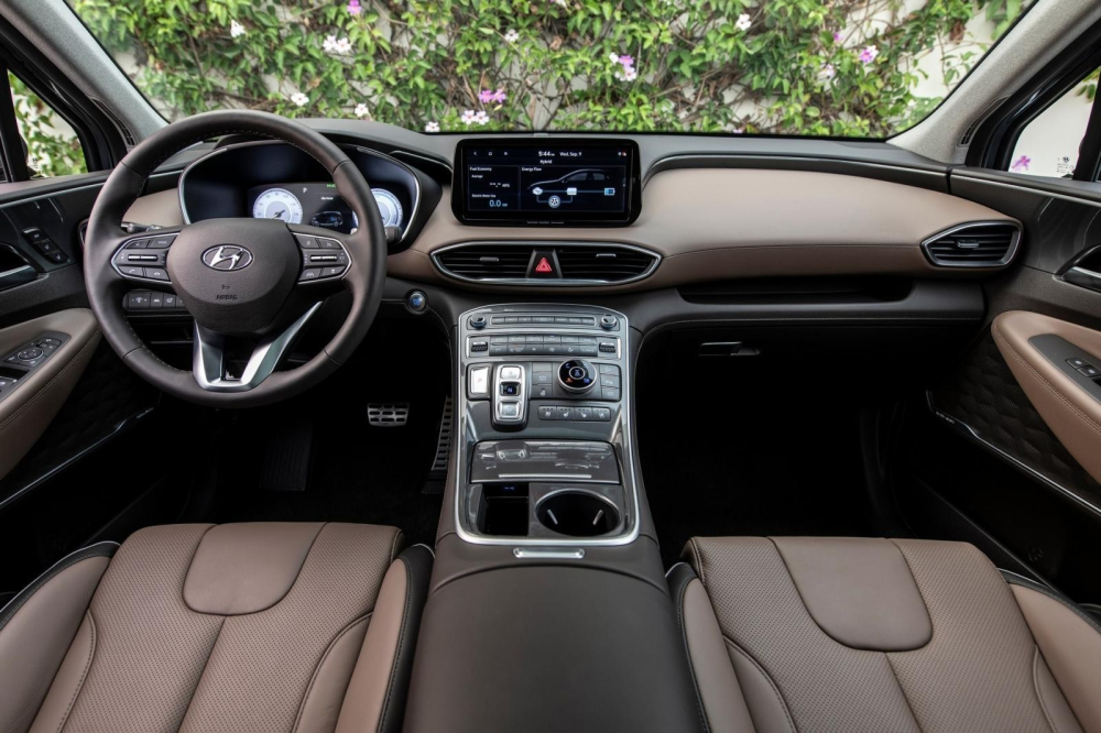 Nội thất của Hyundai Santa Fe 2021 tại thị trường quốc tế.