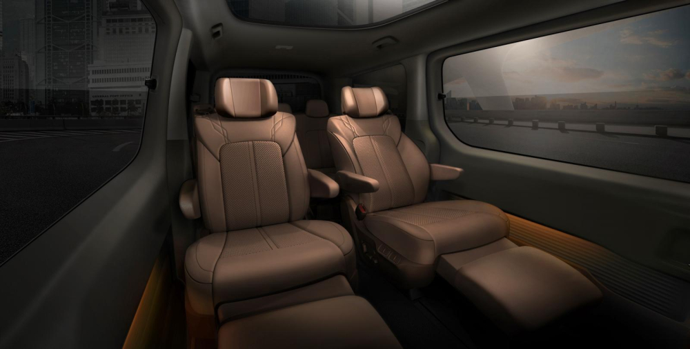 Ghế giữa của Hyundai Staria c&oacute; chế độ thư gi&atilde;n