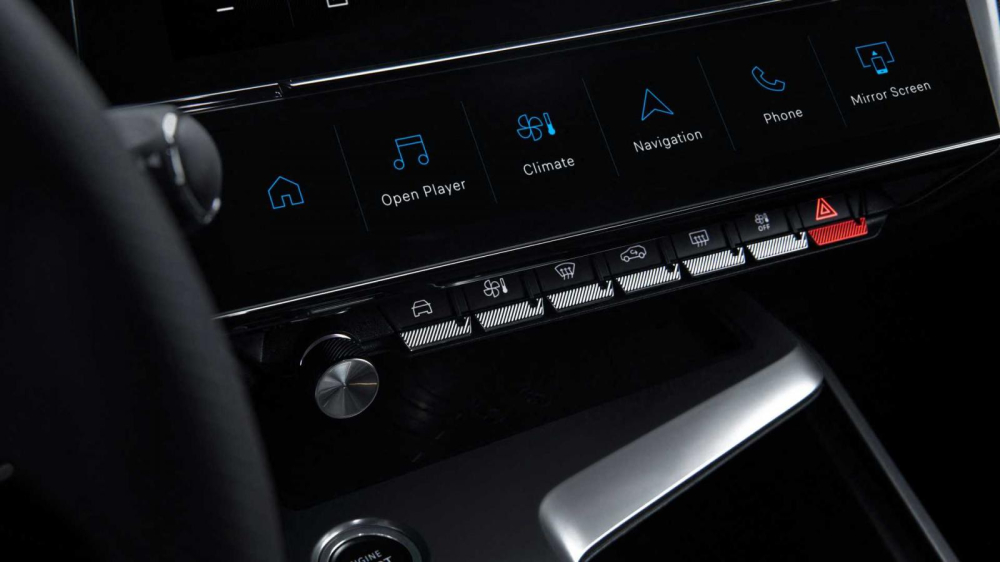 Màn hình chỉnh điều hòa của Peugeot 308 2021