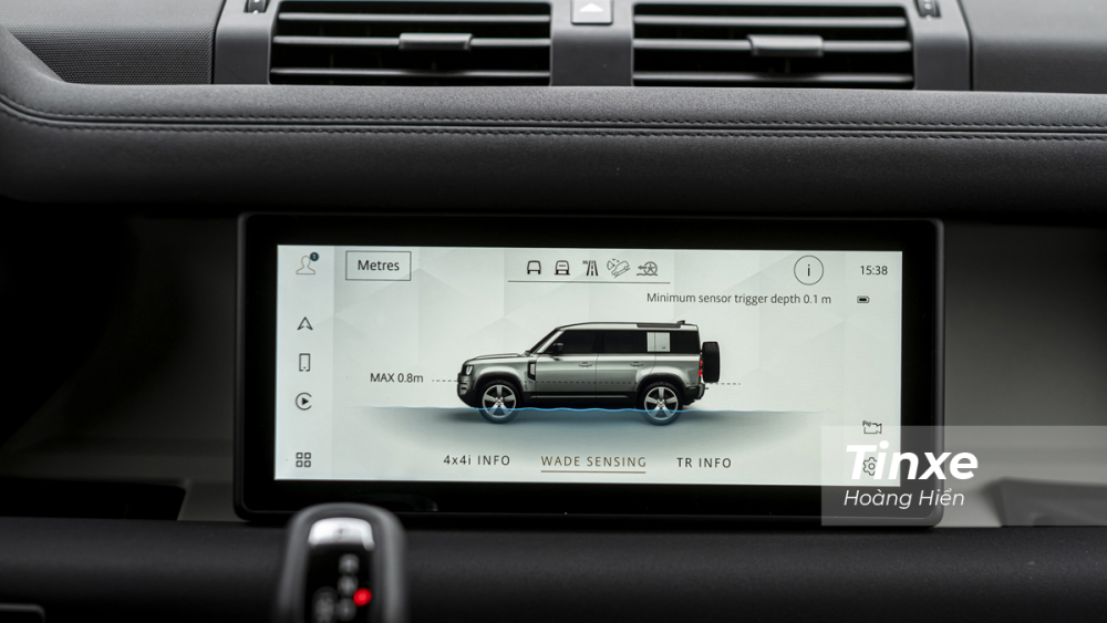 Với cảm biến mực nước, Land Rover Defender sẽ đưa những thông tin trực quan tới người lái xe. Với cảm biến mực nước, Land Rover Defender sẽ đưa những thông tin trực quan tới người lái xe.