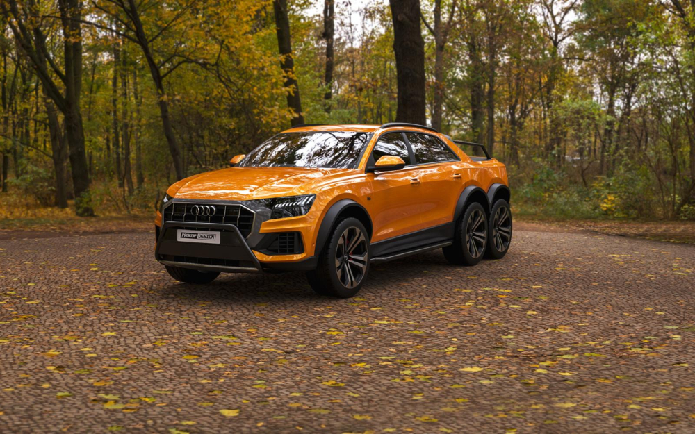 Phía trước của chiếc bán tải Audi Q8 6x6