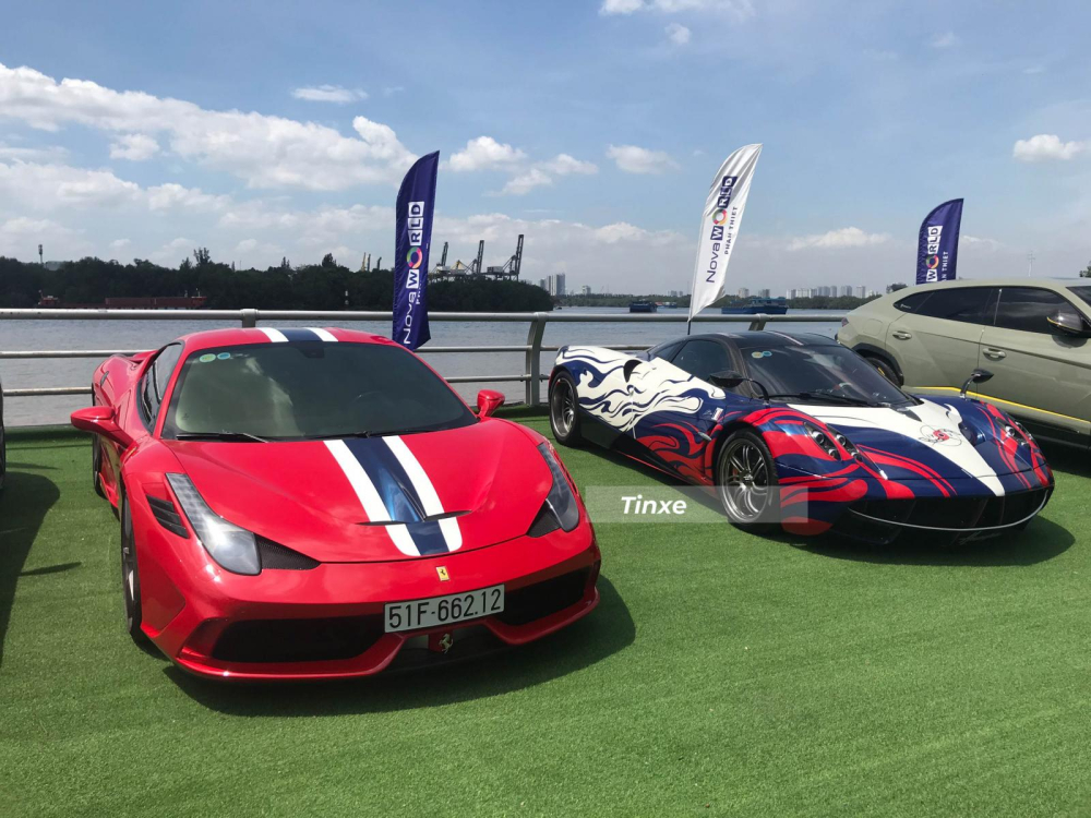 Ferrari 458 Speciale độc nhất Việt Nam đỗ cạnh Pagani Huayra