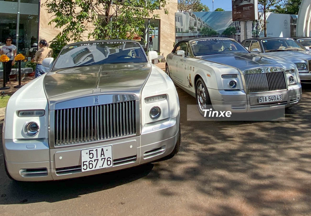 Cặp đôi Rolls-Royce Phantom Drophead Coupe này được phối bộ áo tông xuyệt tông với nhau