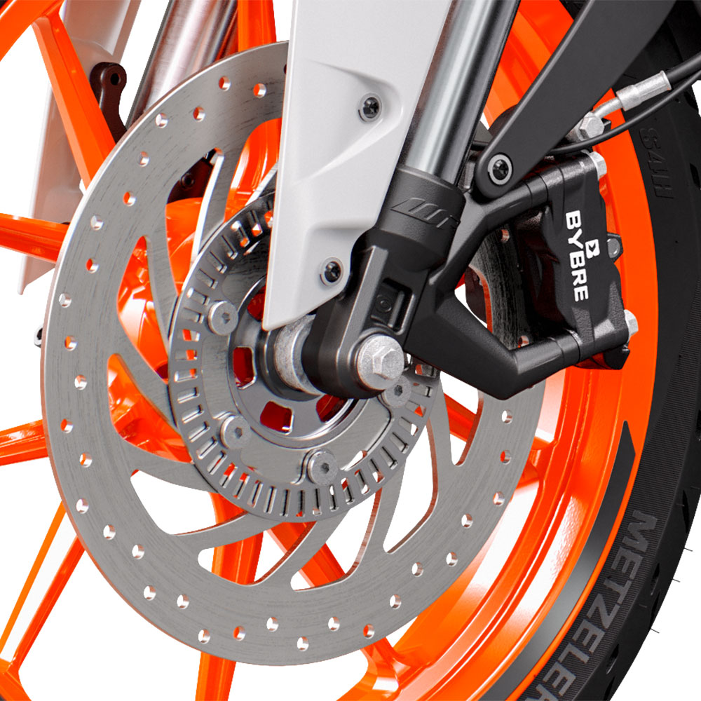 Cùm phanh 4 pis Bybre trên KTM Duke 200 2021 Cùm phanh 4 pis Bybre trên KTM Duke 200 2021