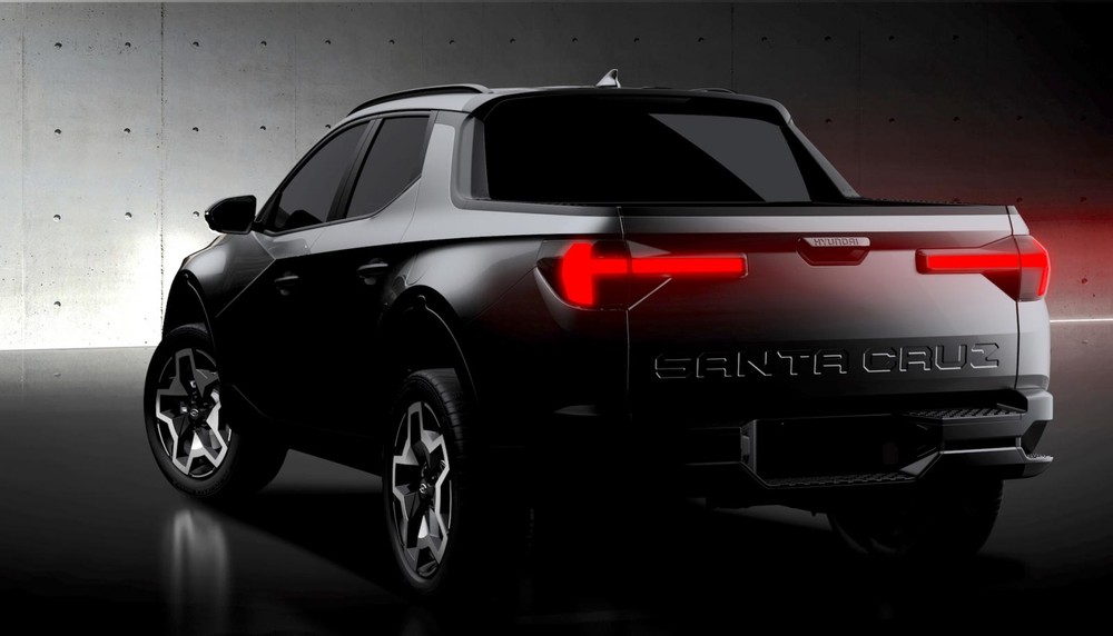 Cụm đèn hậu hình chữ T của Hyundai Santa Cruz 2022