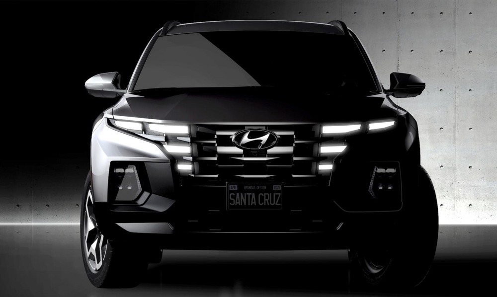 Thiết kế đầu xe giống Tucson mới của Hyundai Santa Cruz 2022