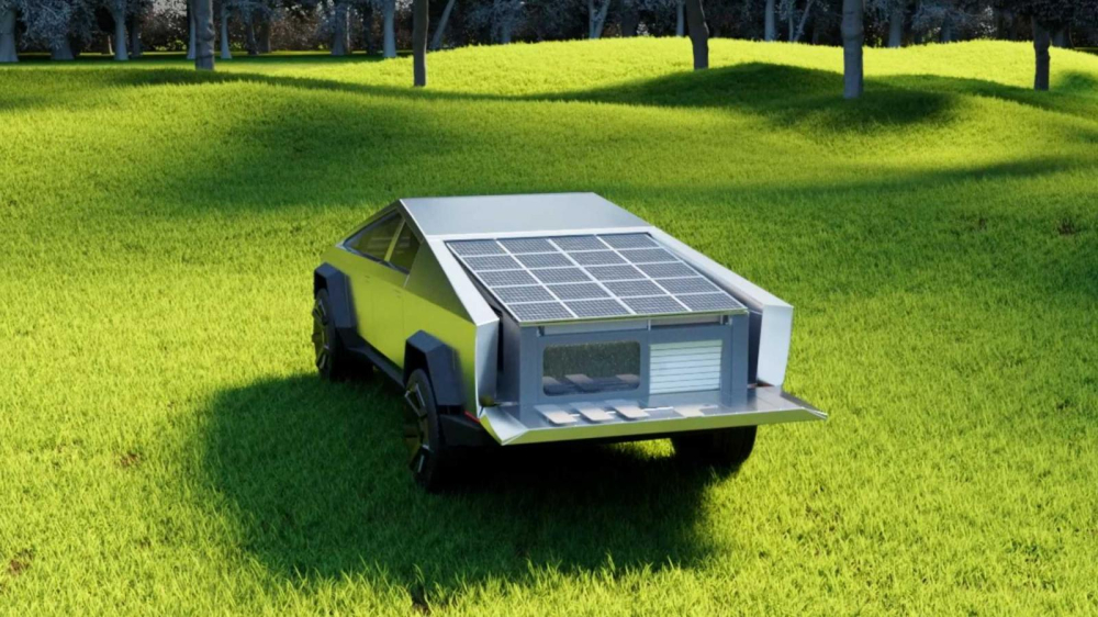 CyberLandr có thể được thu gọn trong phần thùng của Tesla Cybertruck CyberLandr có thể được thu gọn trong phần thùng của Tesla Cybertruck