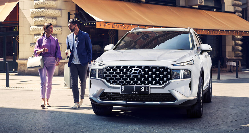 Thiết kế đầu xe của Hyundai Santa Fe 2021