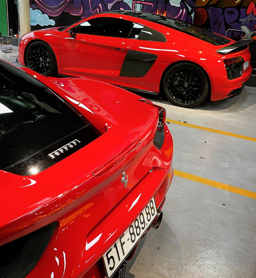 Chiếc Ferrari 488 GTB này mang biển cặp 88 đẹp mắt Chiếc Ferrari 488 GTB này mang biển cặp 88 đẹp mắt