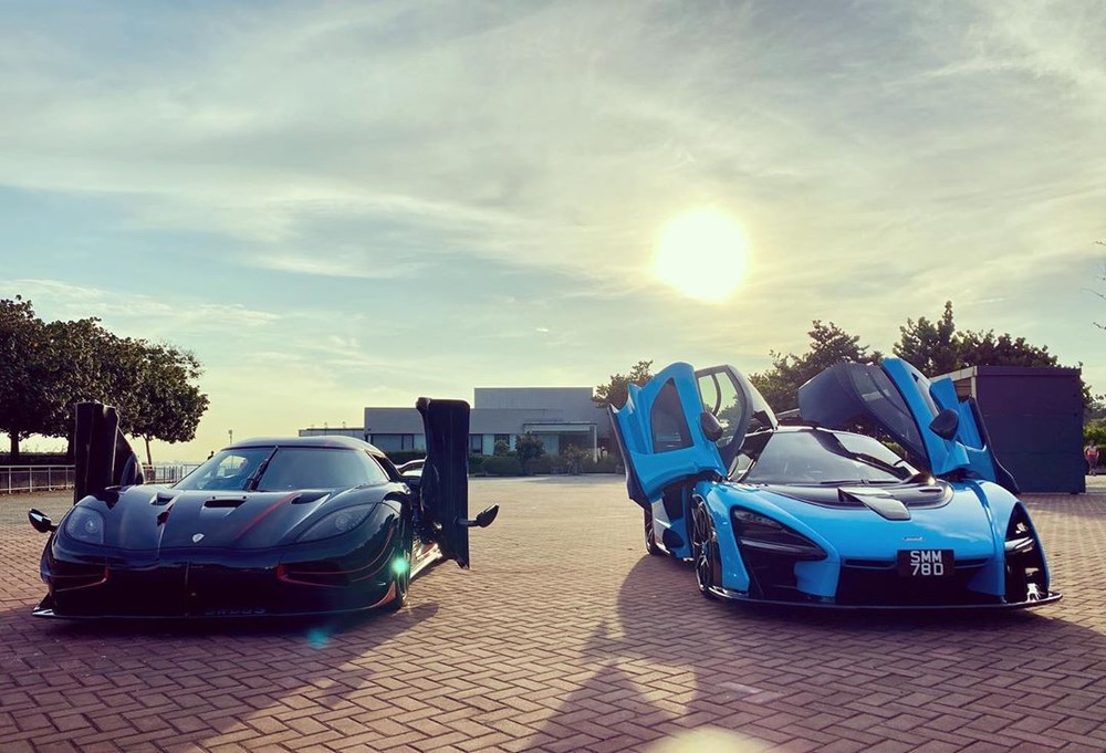  Koenigsegg Agera RS cũng là lựa chọn rất tốt cho Hoàng Kim Khánh. Trong ảnh là McLaren Senna và Koenigsegg Agera RS của nhà giàu Singapore