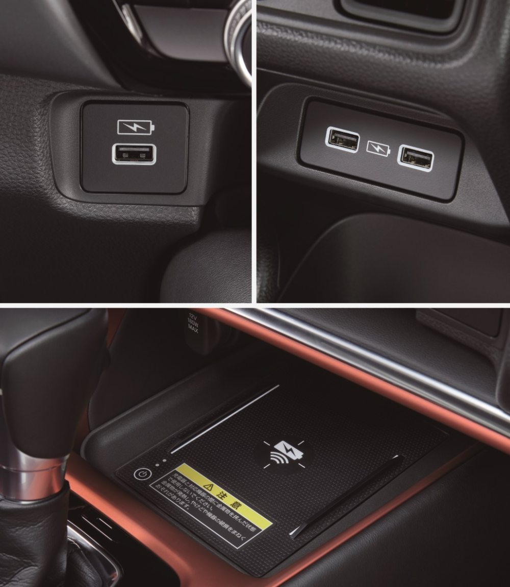 Cổng sạc cũng như khay sạc điện thoại th&ocirc;ng minh kh&ocirc;ng d&acirc;y của Honda HR-V 2021