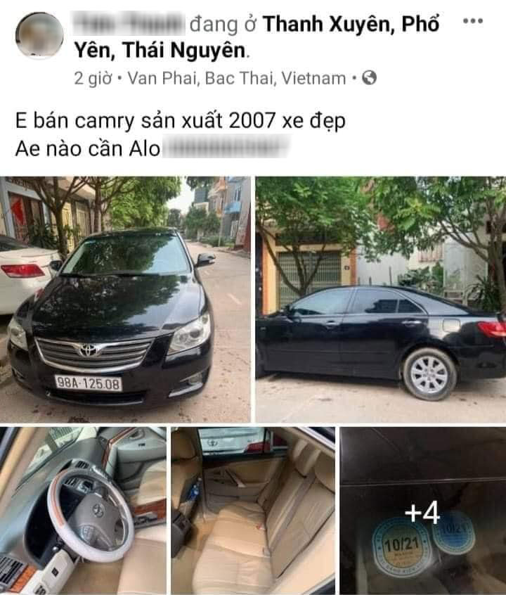 Chiếc Toyota Camry mới được rao b&aacute;n tr&ecirc;n mạng th&igrave; bị tai nạn