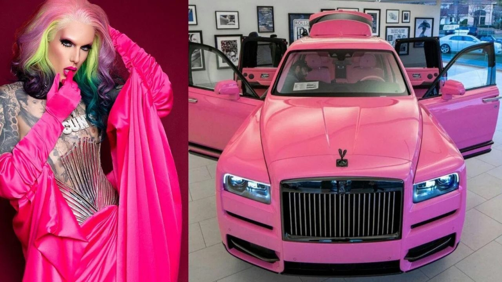 Rolls-Royce Cullinan Black Badge của Jeffree Star rất nổi bật với tông hồng đậm