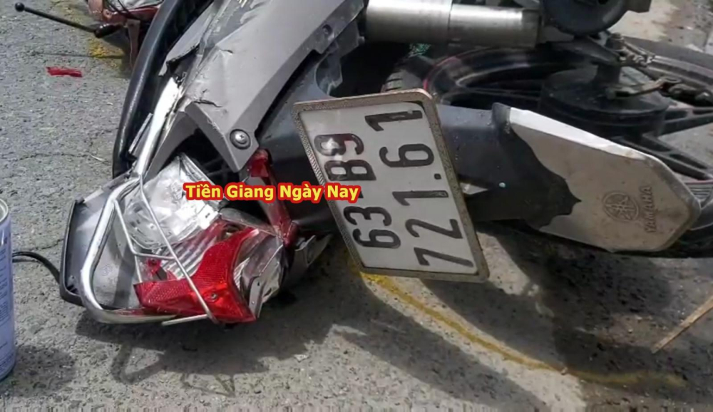 Xe m&aacute;y của nạn nh&acirc;n bị hư hỏng