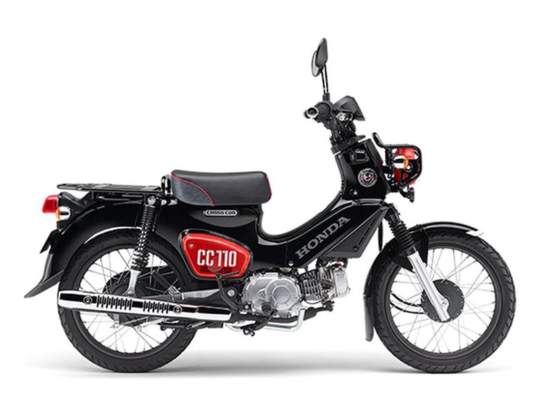 Phi&ecirc;n bản thường m&agrave;u đỏ đen tr&ecirc;n Honda Cross Cub 110