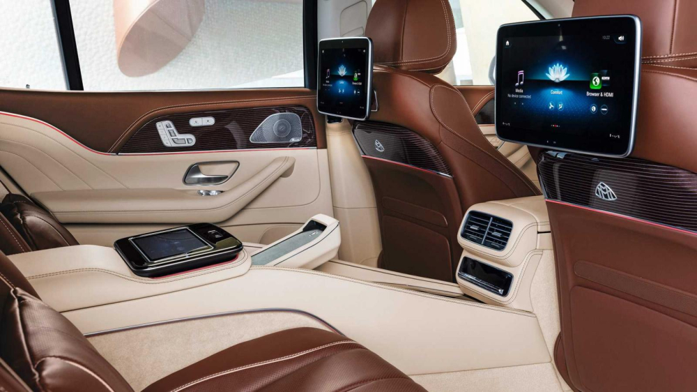 Hệ thống giải tr&iacute; cho h&agrave;ng ghế sau của Mercedes-Maybach GLS 2021