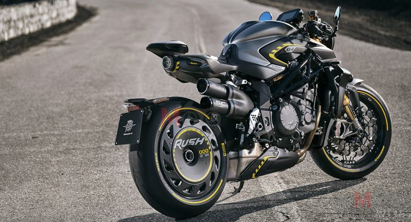 Bộ gắp đơn, dàn đuôi và mâm sau tuyệt đẹp trên MV Agusta Rush 1000 2021