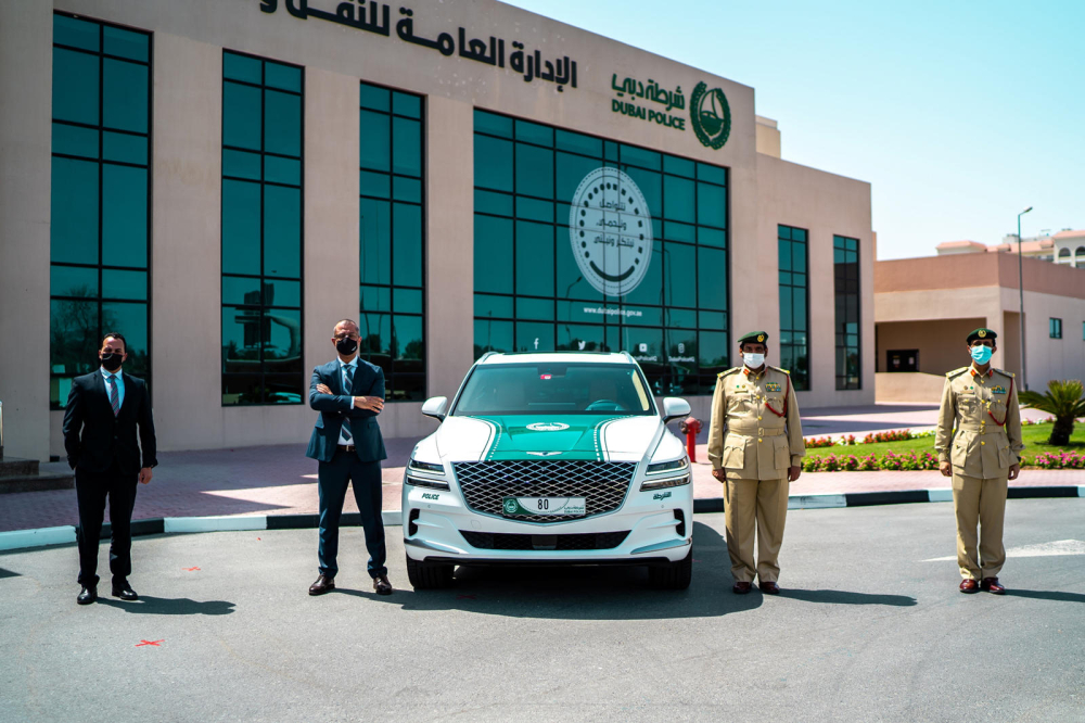 Hình ảnh tại lễ giao chiếc GV80 cho lực lượng cảnh sát Dubai