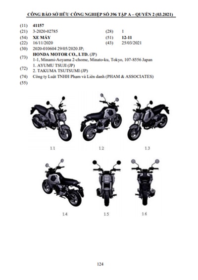 Hình ảnh đăng ký bản quyền cho mẫu xe mới của Honda Việt Nam Hình ảnh đăng ký bản quyền cho mẫu xe mới của Honda Việt Nam