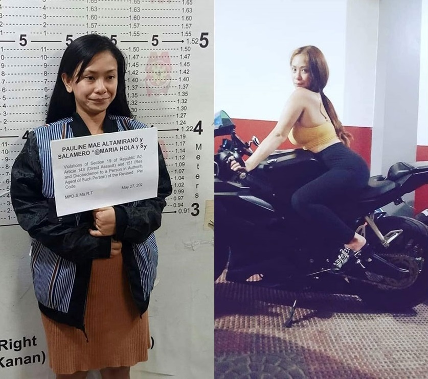 Nữ người mẫu bị cảnh sát bắt giữ