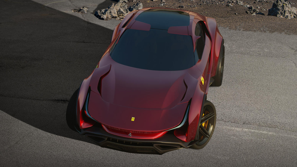 Ph&iacute;a trước của mẫu thiết kế Ferrari Simoom