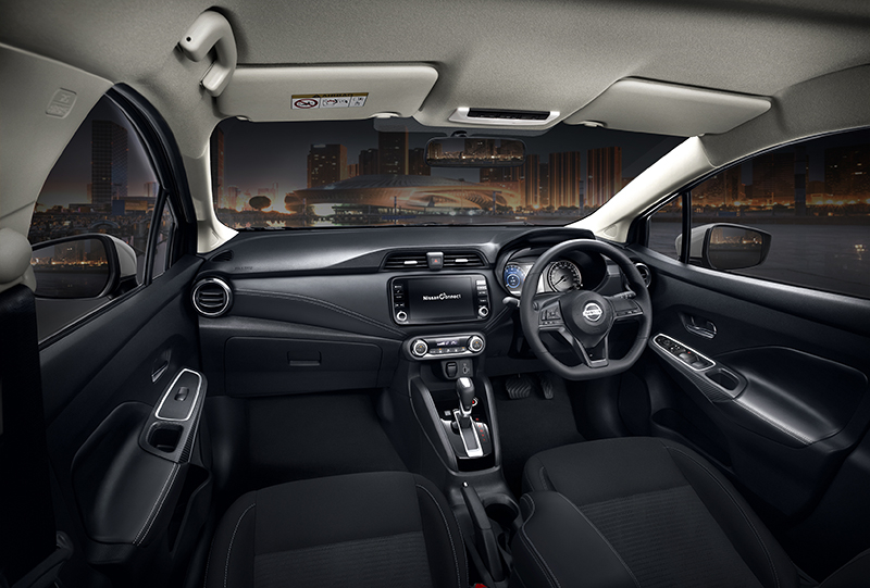Nội thất của Nissan Almera Sportech 2021 kh&ocirc;ng c&oacute; g&igrave; kh&aacute;c biệt so với bản thường