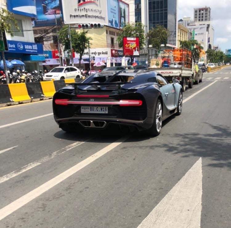 Bugatti Chiron thứ 3 của nh&agrave; gi&agrave;u Campuchia ra biển số với &yacute; nghĩa t&ecirc;n xe