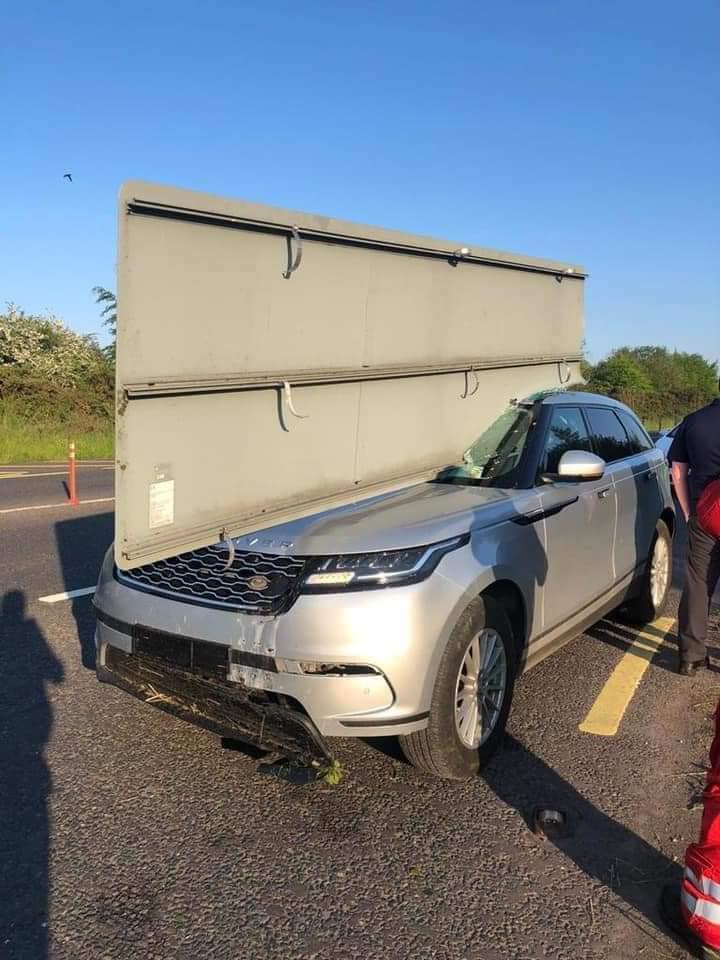 Hiện trường vụ tai nạn của chiếc Range Rover Velar