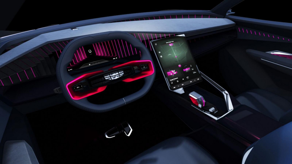 Nội thất Geely Vision Starburst đậm t&iacute;nh c&ocirc;ng nghệ cao với hệ thống đ&egrave;n xung quanh Cosmic Ray, m&agrave;n h&igrave;nh cảm ứng lớn, v&ocirc; lăng lạ mắt