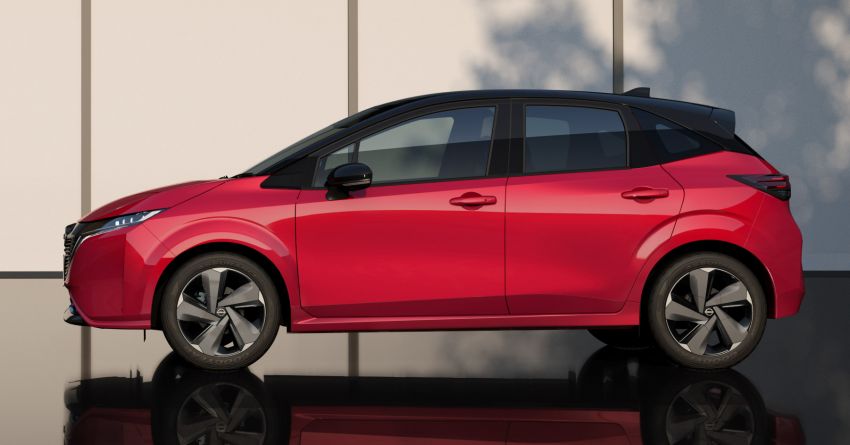 Thiết kế bên sườn của Nissan Note Aura 2022