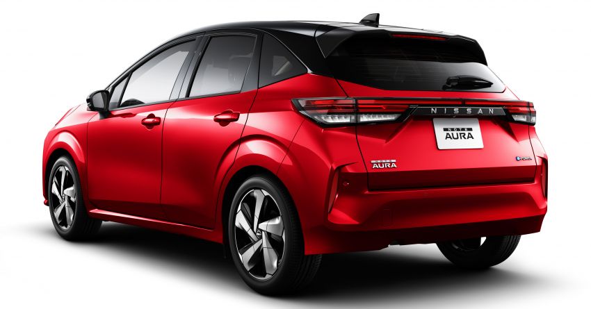 Thiết kế đằng sau của Nissan Note Aura 2022
