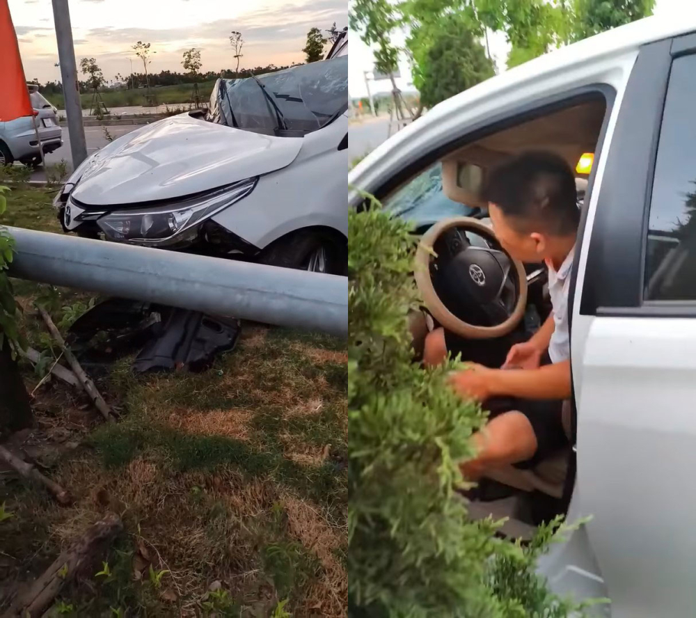 T&uacute;i kh&iacute; b&ecirc;n trong chiếc Toyota Vios kh&ocirc;ng bung khiến nhiều người thắc mắc