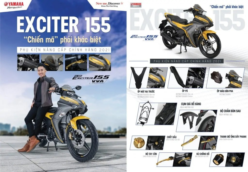 Gói phụ kiện nâng cấp chính hãng cho Yamaha Exciter 155 VVA Gói phụ kiện nâng cấp chính hãng cho Yamaha Exciter 155 VVA