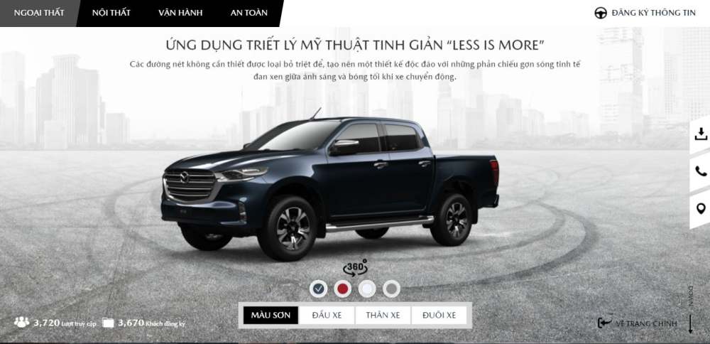 Th&ocirc;ng tin về Mazda BT-50 2021 đ&atilde; xuất hiện tr&ecirc;n trang chủ của h&atilde;ng.