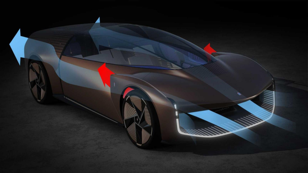 Pininfarina Teorema có 2 lối thông gió lớn từ trước ra sau