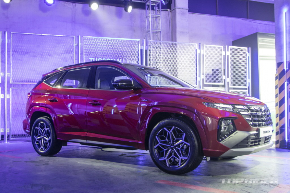Hyundai Tucson N Line 2021 đang được trưng b&agrave;y tại H&agrave;n Quốc