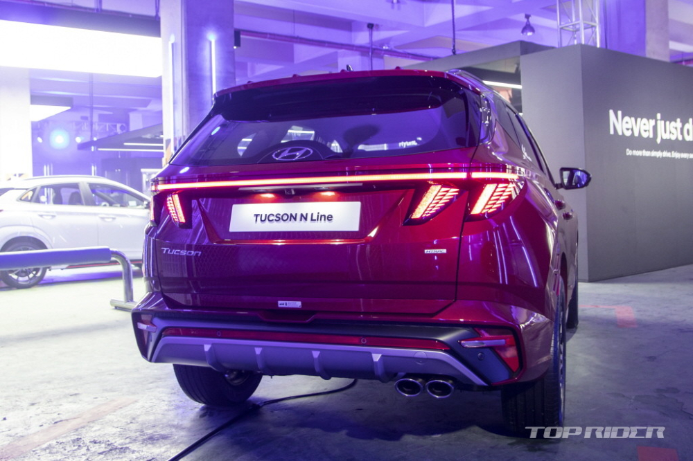 Hyundai Tucson N Line 2021 nh&igrave;n từ ph&iacute;a sau
