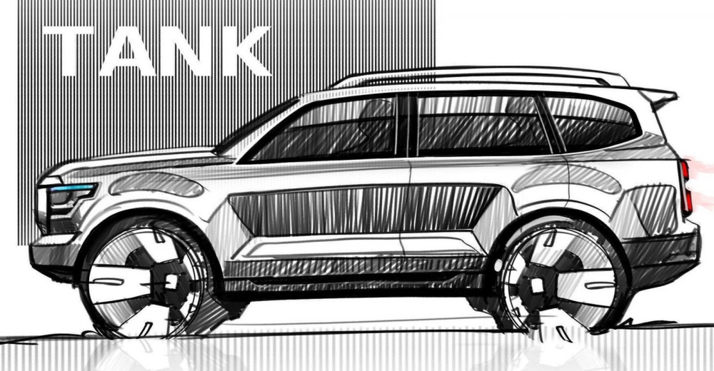 Great Wall Tank 600 có kích thước lớn hơn Toyota Land Cruiser Prado Great Wall Tank 600 có kích thước lớn hơn Toyota Land Cruiser Prado