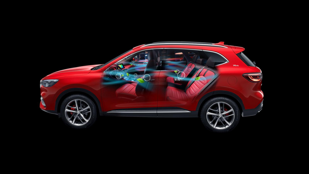 T&iacute;nh năng lọc bụi mịn được t&iacute;ch hợp v&agrave;o hệ thống điều h&ograve;a của MG ZS v&agrave; HS.