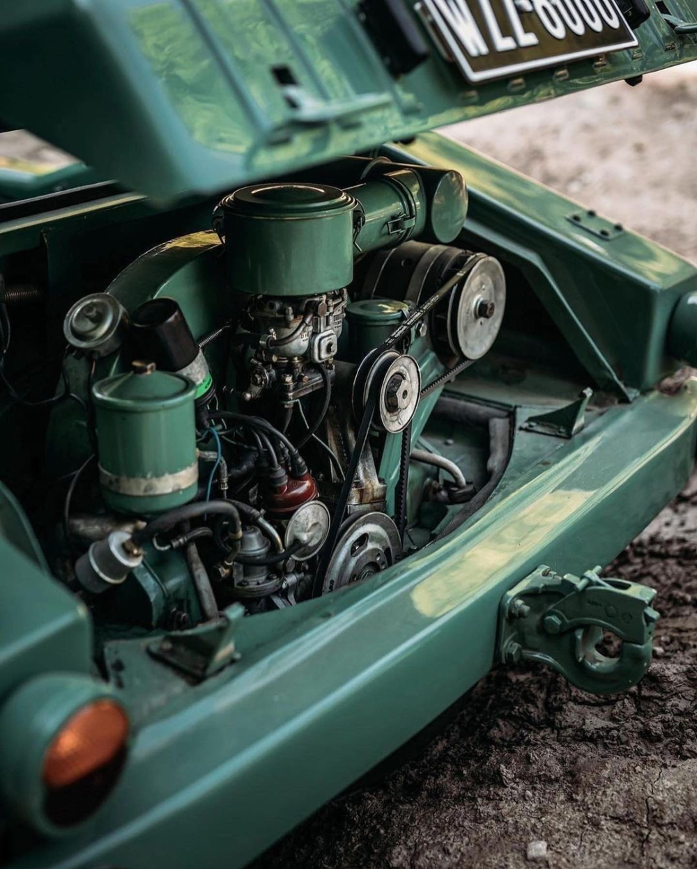 Khoang động cơ của Porsche 597 Jagdwagen