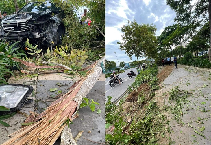 Hiện trường vụ tai nạn xe sang Mercedes-Benz S-Class ở Quảng Ninh v&agrave;o chiều qua