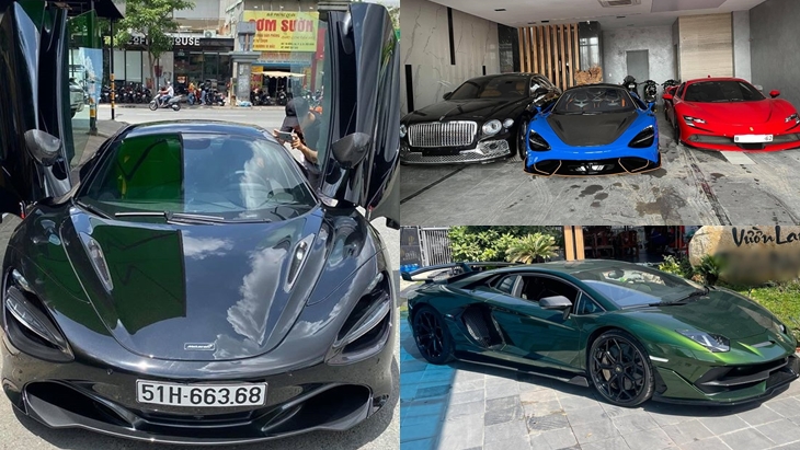 Nhìn ngắm lại dàn siêu xe của đại gia lan đột biến Củ Chi, chỉ chiếc siêu xe McLaren 720S Spider đã bị bán lại